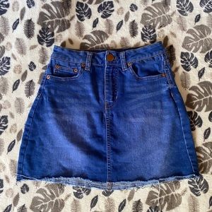 Faux Denim Skirt